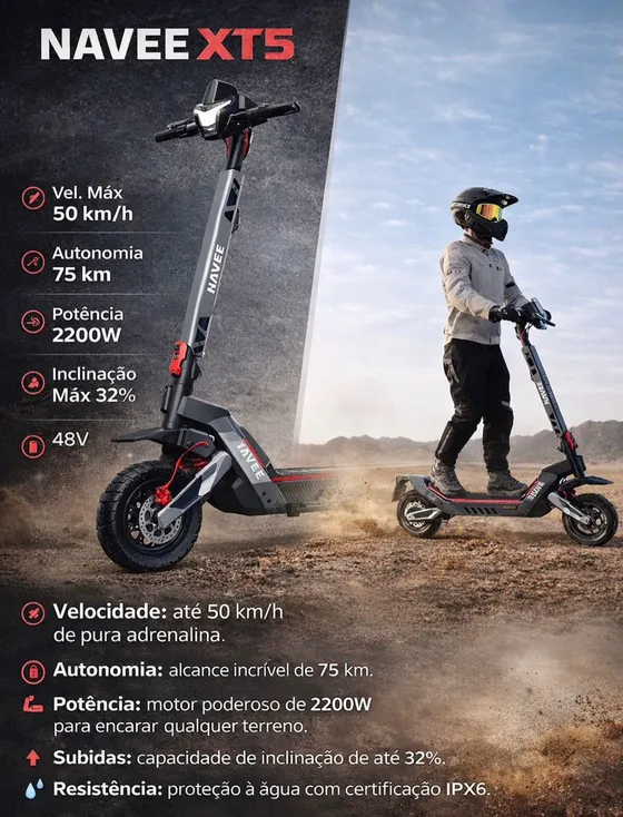 Patinete elétrico NAVEE XT5PRO